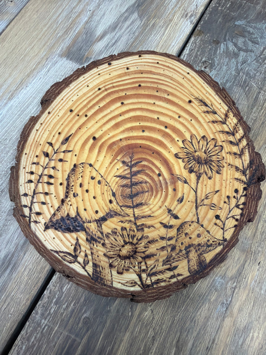 Mushroom Wood Slice