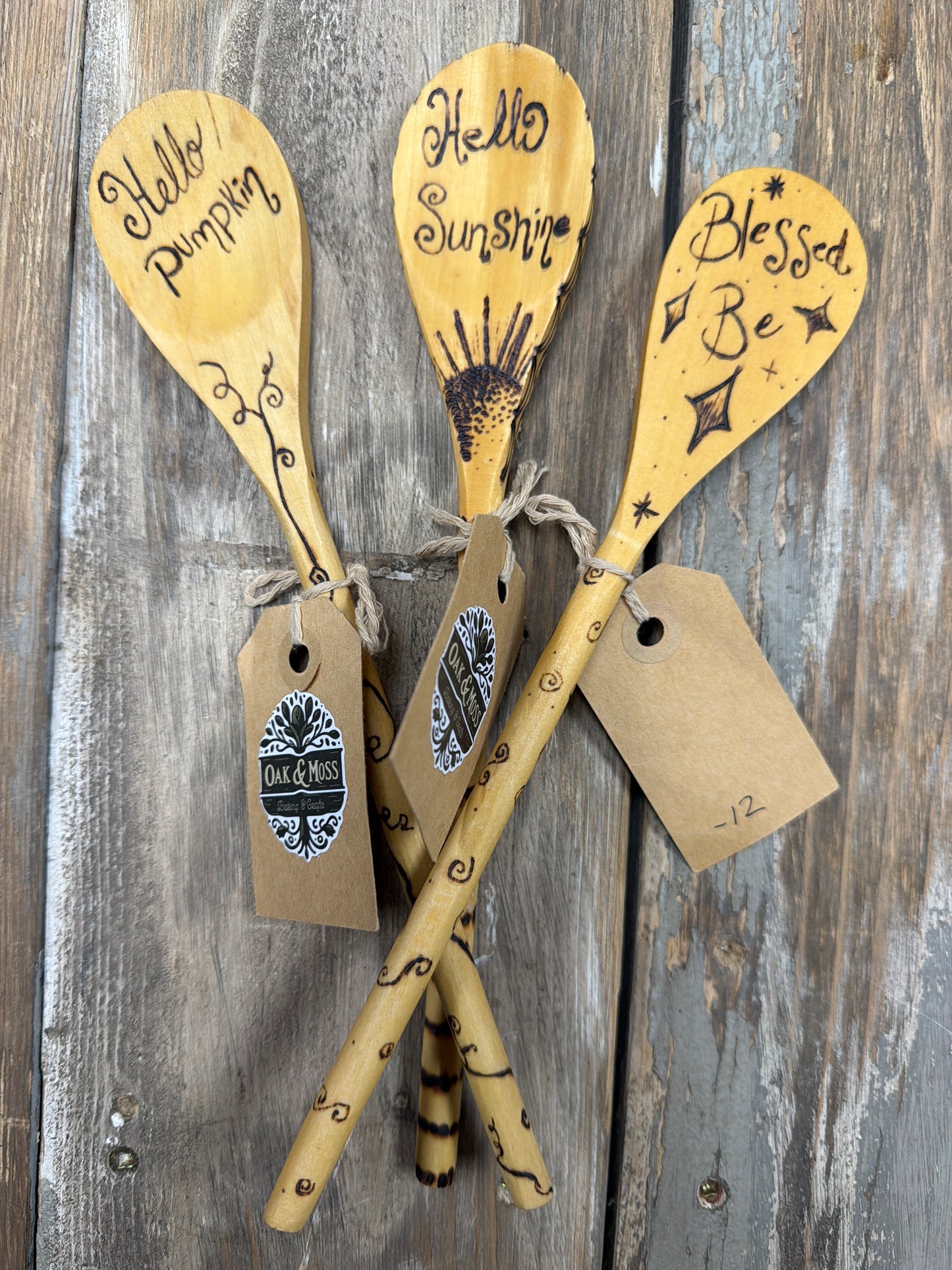 Wooden Spoon, wood burned