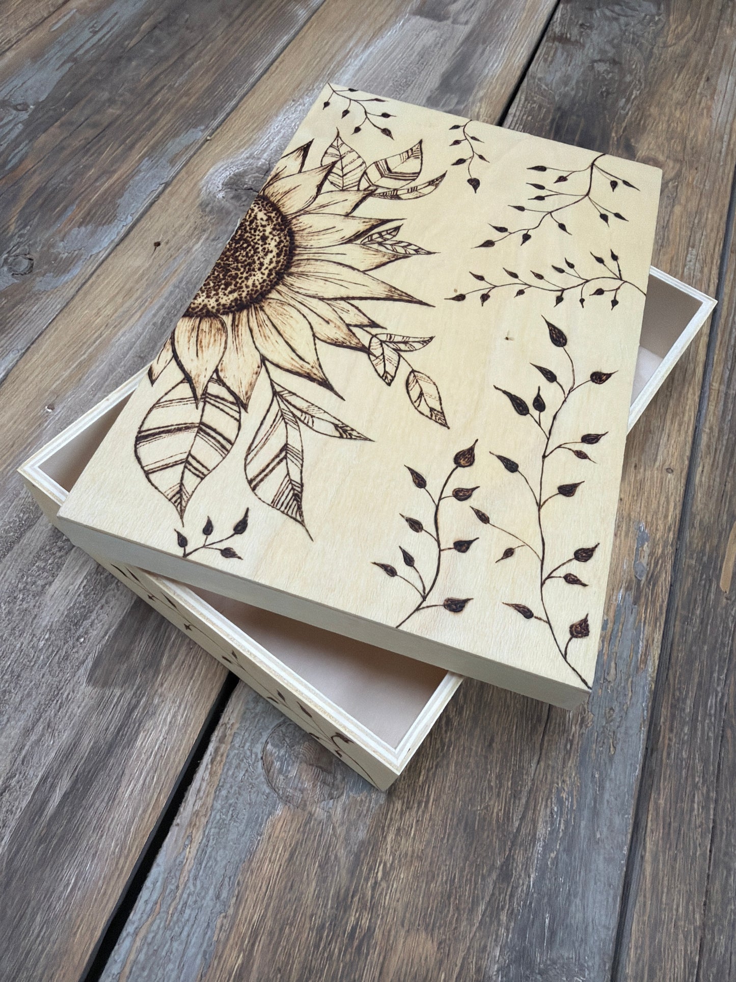 Sunflower Lidded Box