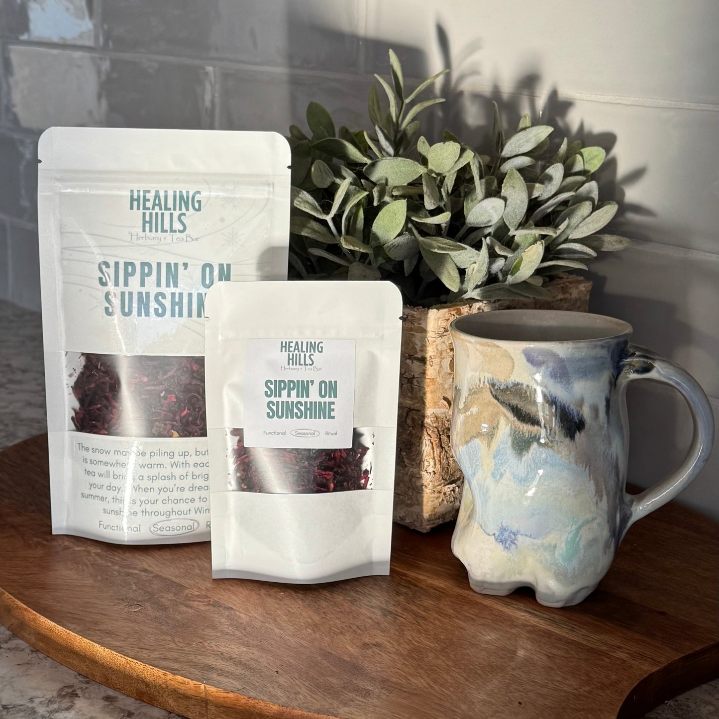 Sippin' On Sunshine - Limited Edition Seasonal Blend, Indulge in a tropical getaway with our Limited Edition Seasonal Blend, Sippin' On Sunshine. This unique tea blend will transport you to a sunny paradise, even in the midst of winter. Say goodbye to the